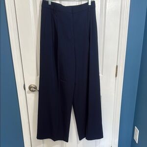 Ann Taylor Blue Wide Leg Pants with Elegant Silhouette